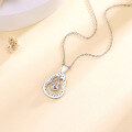 wholesale S925 Sterling Silver New Chinese Style Gourd Necklace for Women, Fashionably High-End Retro Luxury Choker-0-2