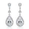 wholesale S925 Sterling Silver New Drop Pear-shaped Stud Earrings Simulated Diamond Earrings European and American Cross-border Style-0-5
