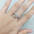 wholesale S925 Sterling Silver Classic Minimalist 15ct Zircon Eagle Claw Solitaire Engagement Ring-0-3