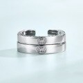 wholesale S925 Sterling Silver New Fashion Minimalist Couple Rings for Lifetime, Valentine's Day Gift-0-1