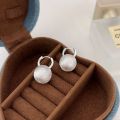 wholesale S925 sterling silver matte ball earrings for women, new Korean Dongdaemun small trendy handcrafted earrings-0-3