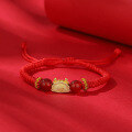wholesale S925 Sterling Silver Chinese Trend Style Small Dragon Bag Red Braided Rope Bracelet Zodiac Year of the Dragon Hand String Free Engraving-0-0