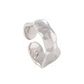 wholesale 925 Sterling Silver Irregular Open Ring for Women, Minimalist Ins Style, Niche Luxury, High-End Feel Index Finger Ring-0-4