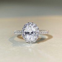 wholesale 925 Silver 15 Carat D Color Moissanite Engagement Ring for Women Wedding Gift-Silver-CBJZ535 (High Carbon Diamond)  No. 8