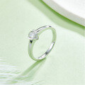 wholesale S925 Sterling Silver Simple and Versatile Teardrop Pear-Shaped Moissanite Ring with 05 Carat Moissanite-0-3