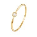 wholesale 18K Gold Fashion Commute Genuine Diamond Ring Women Simple Round 9K Gold Moissanite Ins Style Tail Ring Hand Accessory-0-4