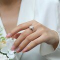925 Silver Cross-Border Hot-Sale Octagonal Ring with 3D Moissanite-0-1