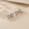wholesale 925 Sterling Silver Bow Ear Studs Luxury Brand Earrings Wholesale European and American Fashion Earrings with Design Sense-0-3