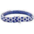 wholesale S925 Sterling Silver Fully Set with Royal Blue Diamonds Fashionable and Elegant Ins Style Bracelet by Zhuozhifan New-0-4