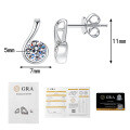 S925 Silver Moissanite Note Stud Earrings, Cross-border Xiaohongshu Live Hot Sale, Wholesale-0-4