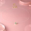 wholesale 925 Sterling Silver Mermaid's Tear Invisible Line Pendant with Transparent Fishing Line and Sparkling Moissanite Necklace-0-2