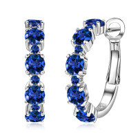Sterling Silver Earrings【Clearance Free Shipping】ins-T-style [Clearance Sale - Free Shipping] Zircon  925 Silver