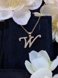 S925 Silver 18k Gold-Plated Moissanite Alphabet Pendant Necklace, DIY Gift-0-26