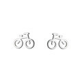 wholesale S925 Sterling Silver Cute Mini Bicycle Earrings, Korean Style Fashion Simple Bike Studs E1421-0-4