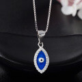 wholesale S925 Sterling Silver Zircon Pendant Necklace, Simple and Fashionable Women's Pendant Jewelry Wholesale-0-2