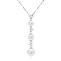 S925 Sterling Silver Simple Single Freshwater Pearl Pendant-Style J [Clearance Sale with Free Shipping]  925 Silver