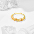 wholesale 14K gold-plated S925 silver white zircon ring with starry lace hollow-out design, Christmas limited edition-0-1