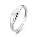 wholesale S925 Silver Korean Style Minimalist Luxury Glossy Ins Trend Creative Versatile Open Design Ring-0-6