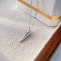 wholesale 925 Sterling Silver Korean Ins Minimalist Cone Geometric Pendant Collarbone Chain with an Advanced Feel-0-6