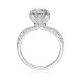 Sterling Silver D Color Moissanite Ring, 1 Carat, Multiple Styles-0-2