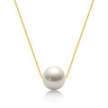 S925 Sterling Silver Geometric Hollow Natural Freshwater Pearl Necklace-0-19