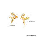 wholesale 925 Sterling Silver Cross-Border Hot-Selling Ins Style Diamond-Inlaid Dagger Ear Stud Screw Piercing Ear Cartilage Earrings for Men and Women-0-5