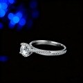 S925 Sterling Silver Moissanite Ring, 1 Carat Women's Closed Band, Cross-border Wholesale-0-1
