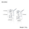 wholesale S925 Silver New Amazon Small Batch Stud Earrings Simple Zircon High-End Versatile Commuter Earrings Wholesale-0-6