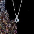 S925 Silver Cross-Border Snake Year Moissanite Necklace for Women-0-1