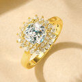 Metal Diamond Ring Flash Elegance Niche Design Cross-Border Wholesale-0-5