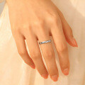 Metal Classic Moissanite Solitaire Ring Couple Set Valentine Gift-0-5