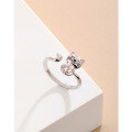 wholesale 925 Sterling Silver Cross-Border New Cat Ring for Women, Ins Korean Japanese Minimalist Niche Design Open Adjustable Ring-0-2