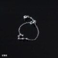 wholesale S925 Silver Zodiac Sign Ring for Women, Korean Style Fashionable Diamond-Encrusted Elegant Beaded Index Finger Ring J4963-0-9