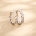 wholesale S925 sterling silver new Chinese retro-style "Shang Shang Qian" couple rings, a pair of niche-designed national trend-inspired matching bands-0-2