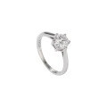 wholesale 925 Sterling Silver Moissanite Diamond Ring 50 Points 1 Carat Six-Prong Ring Couple Rings Wedding Engagement Gift for Girlfriend-0-4
