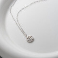 wholesale S925 Sterling Silver Fresh Chinese Style Hollow-Out "Fu" Character Necklace for Women Y00634-0-2