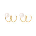 wholesale 925 Sterling Silver Pearl Stud Earrings for Women-0-4
