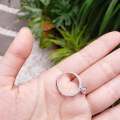 wholesale 18K rose gold S925 silver emerald square diamond ring, simple fashion for-0-2