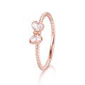 wholesale 9K Rose Gold Custom Fresh and Sweet New Style Bow Moissanite Ring Manufacturer Customization-0-0