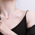 Metal Micro-Pave Moissanite Love Letter Necklace for Women-0-2