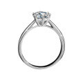 wholesale S925 Silver Classic Six-Prong D Color Moissanite Ring for Women, T-Style Engagement Wedding Ring, Ready-to-Ship Wholesale-0-4