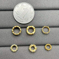 wholesale Gold-plated silver running ring clasp DIY jewelry accessories with micro-set zirconia barrel beads for necklaces and bracelets crafting materials-0-1