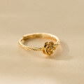 wholesale 990 Sterling Silver Fresh and Sweet Ins Style Niche Design Exquisite Rose Twist Ring R02777-0-3