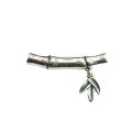 wholesale 925 Sterling Silver Bamboo Joint Bent Tube DIY Accessories Vintage Distressed Artistic Braided Cord Bracelet Charms Red Thread Anklet Pendants-0-4