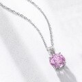 wholesale S925 silver new millennium rose-cut zirconia pendant choker necklace, lightweight luxury fashion wholesale-0-4