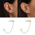 wholesale S925 Sterling Silver Zircon U-Shaped Ear Clip Ear Studs Trendy Sweet and Edgy INS Style Daily Wear Earrings-0-1