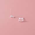 wholesale S925 Sterling Silver Fresh Sweet Ins Style Niche Design Exquisite Cat Fishbone Ear Studs M06295-0-4