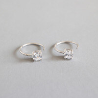 wholesale S925 Sterling Silver AE1083 Korean Version INS Style Mini Micro-Paved Zircon Earrings Women's Silver Jewelry Wholesale-1083 White Stone Large 925 Silver