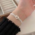 wholesale S925 Sterling Silver Multi-layer Heart Bracelet for Women, Korean Dongdaemun Summer New Arrival Small Design Minimalist Style Accessory-0-2
