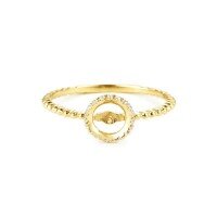 wholesale 18K Gold High-End Luxury Pearl Ring Mount for Women, Fashionable and Elegant 9K Moissanite Accessories DIY Customization-9K Rose Gold-Moissanite>13 No. without pearls